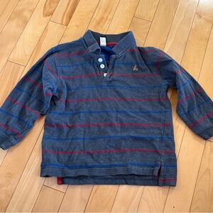 Y2K Baby Gap rugby shirt Long Sleeve Stripes Size 3T Collared